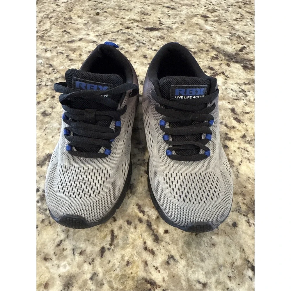 RBX Youth Mack Athletic Lace-Up Sneakers CD4 Gray/Blue size 1.5 (4286)